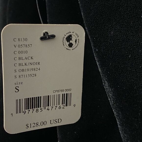 Free People Size Small Chelsey Black Velvet Open Back Mini Dress NWT - Picture 11 of 12